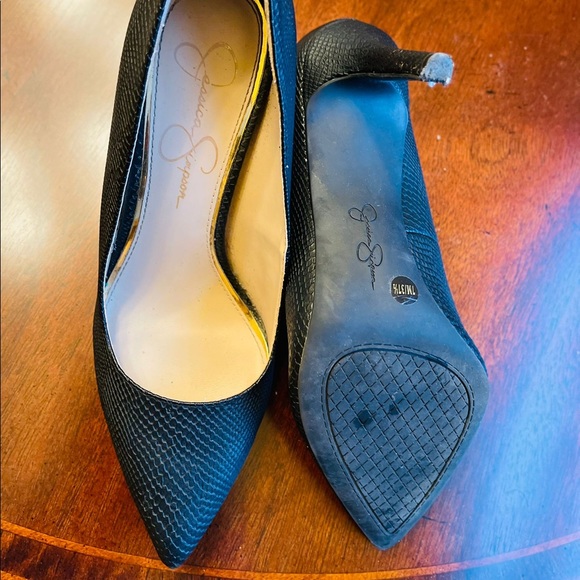 Jessica Simpson Black Professional Everyday Pointed Toes Heels - Picture 6 of 7